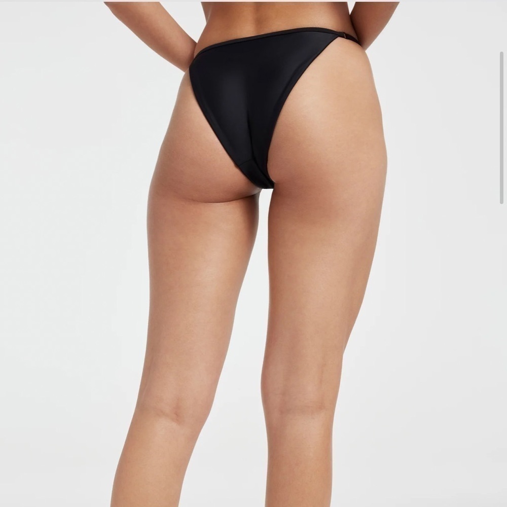 NWT Good American High Leg Extra Cheeky Bikini Bottom Dark Green Size 2/Medium - Picture 5 of 15